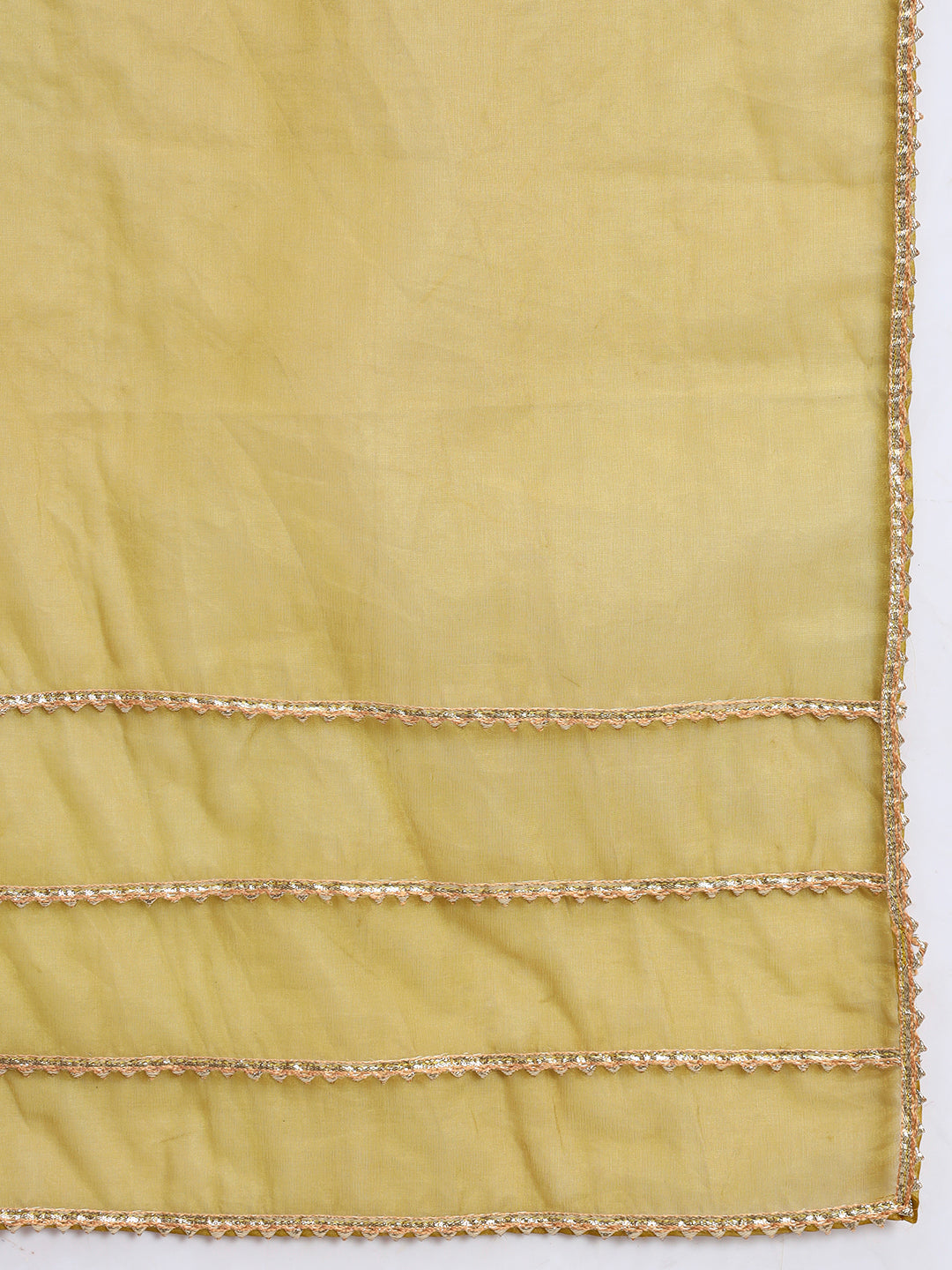 Crepe Silk Kurta and Farsi Salwar with Organza Dupatta