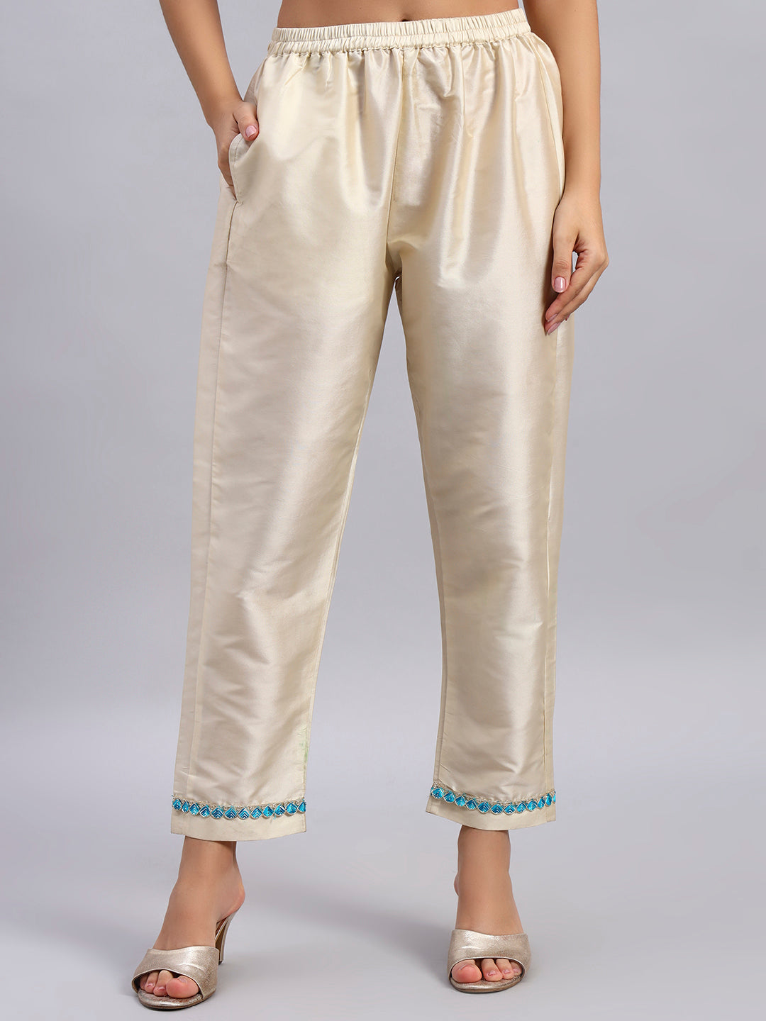 Crepe Silk Anarkali Kurta Set with Tissue Silk Dupatta