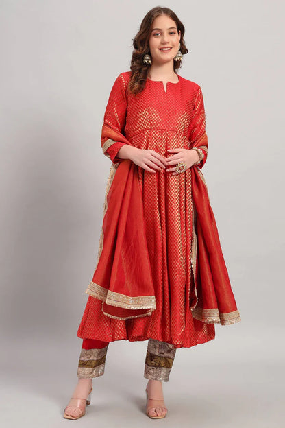 Banarasi Brocade Anarkali Kurta Set