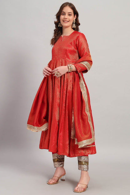 Banarasi Brocade Anarkali Kurta Set