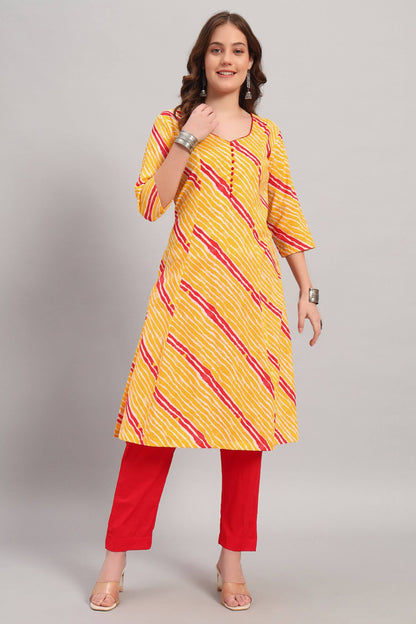 Hand Block Print Cotton Kurta Set