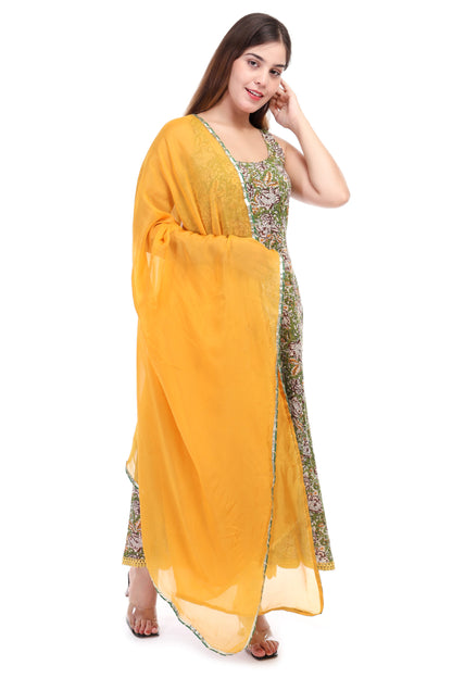 Handblock print cotton Anarkali