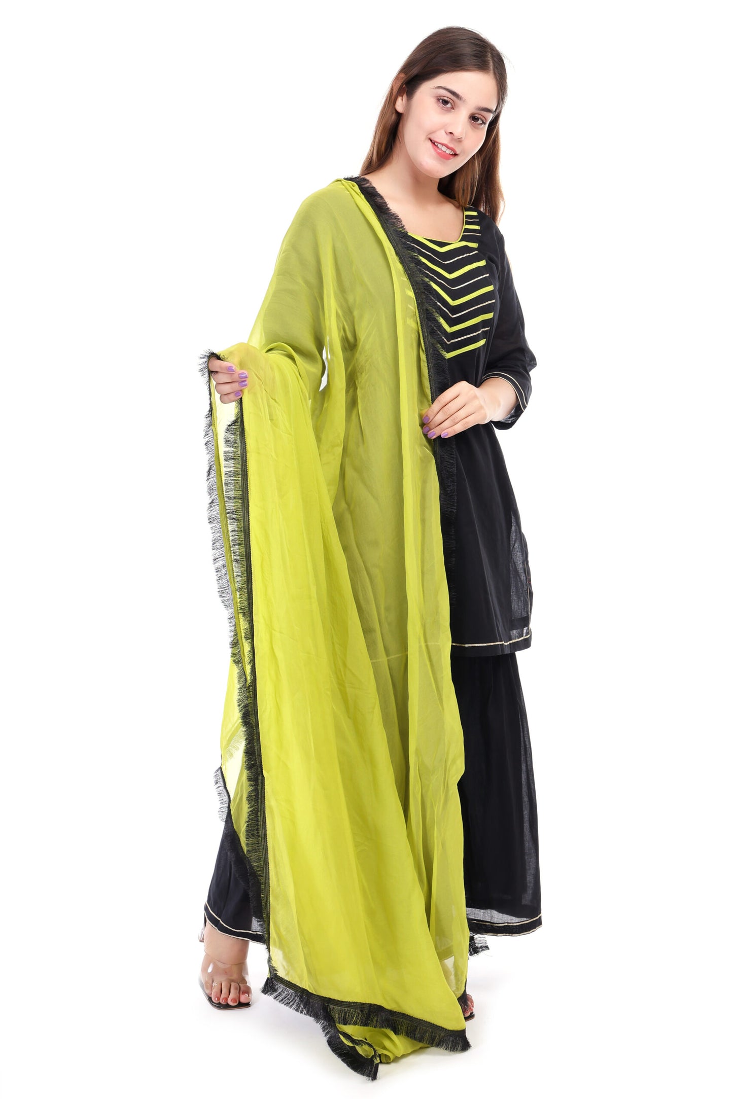 Cotton sharara set with dupatta