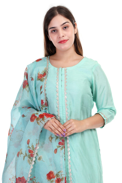 Dola silk kurta set with Dupatta