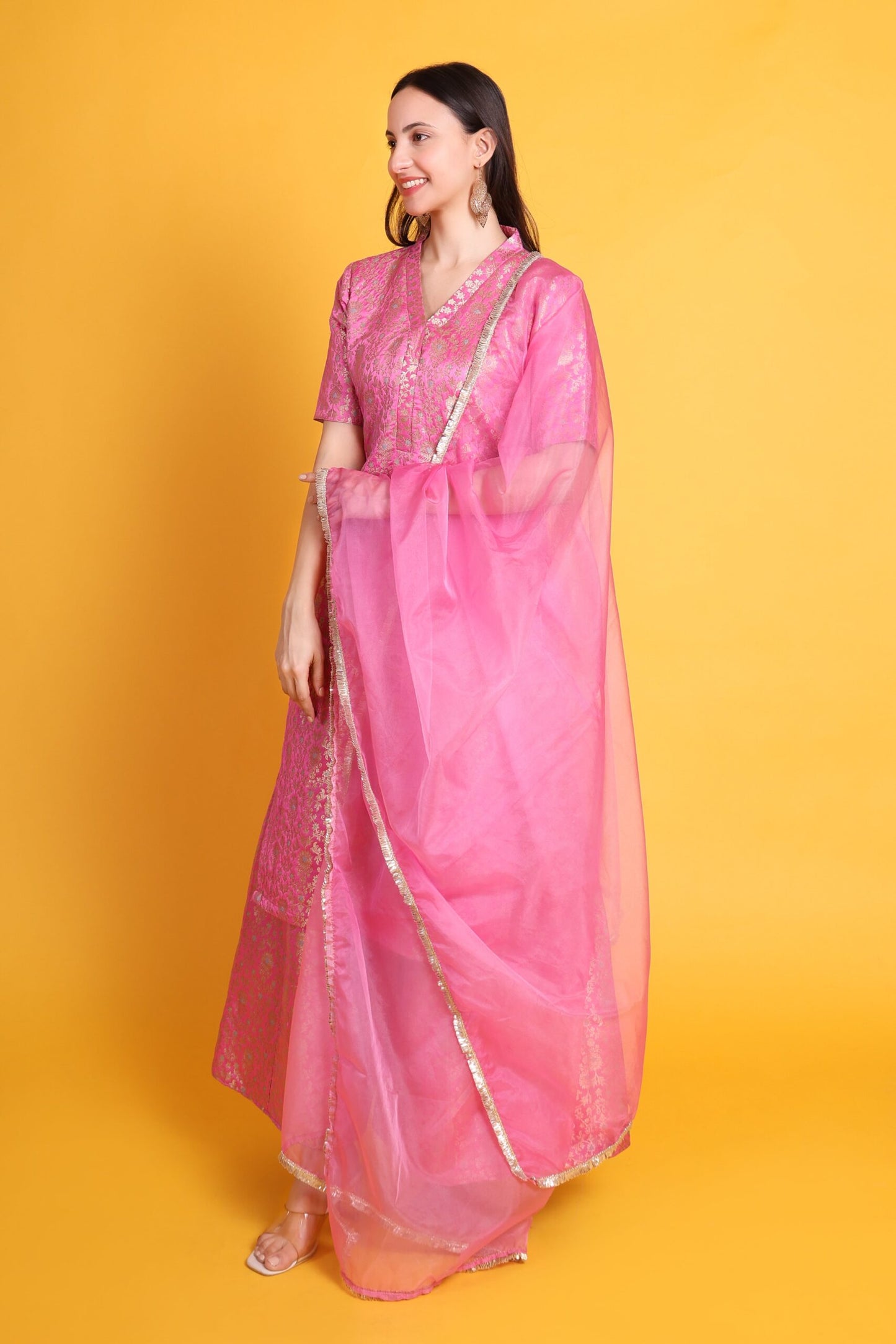 Banarasi Silk Kurta with Sharara