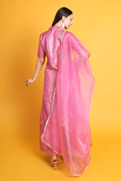 Banarasi Silk Kurta with Sharara