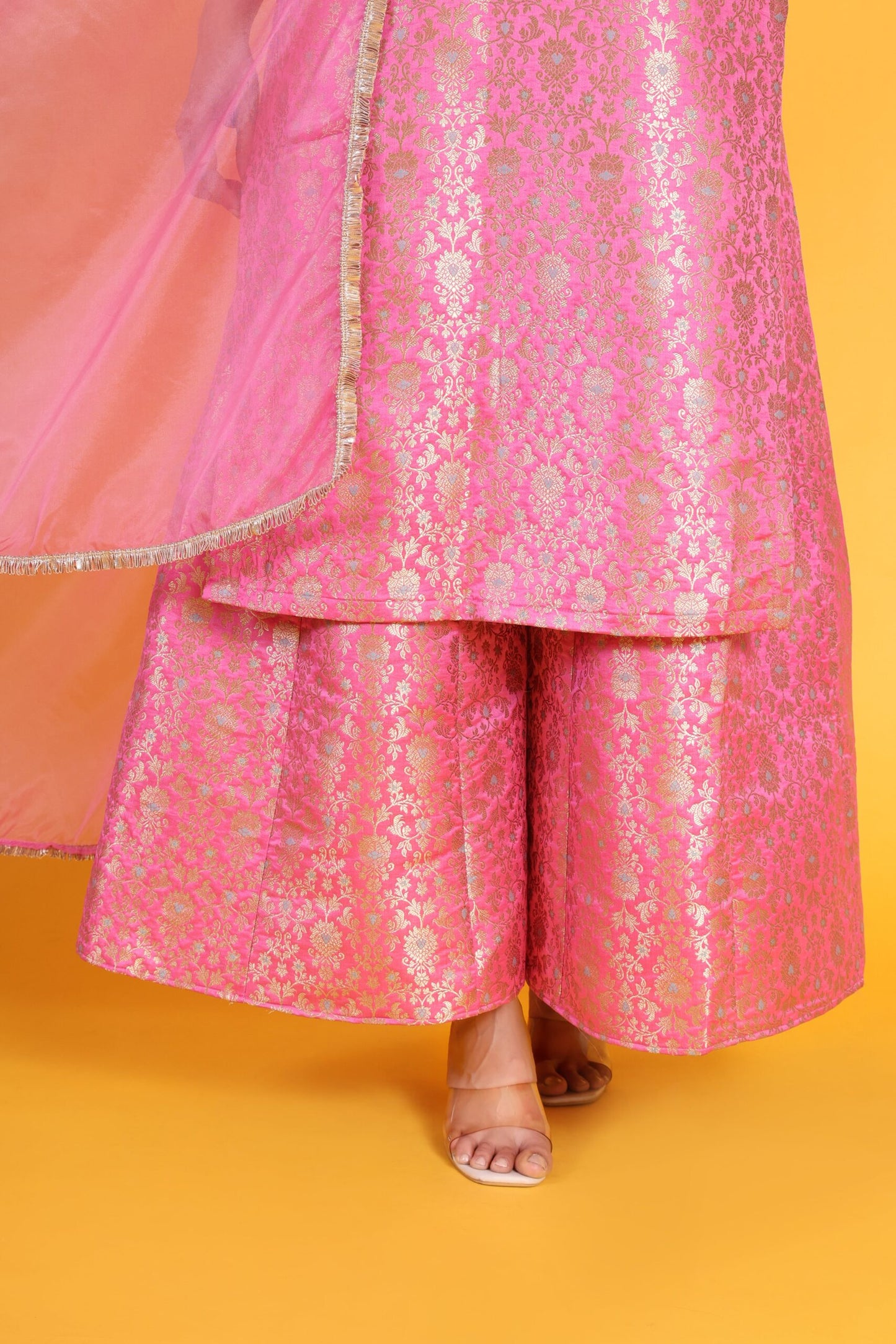 Banarasi Silk Kurta with Sharara