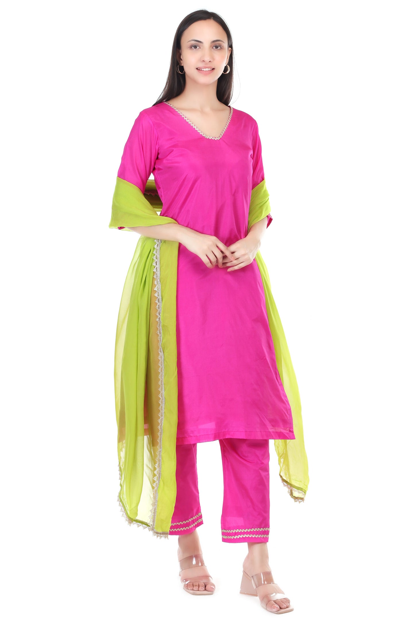 Silk kurta set with dupatta