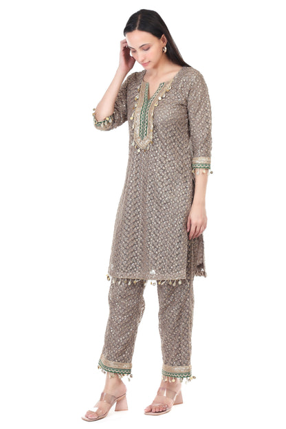 Embroided kurta set
