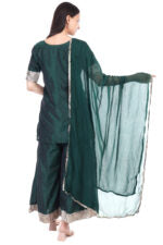 Silk sharara set with orgenzza dupatta