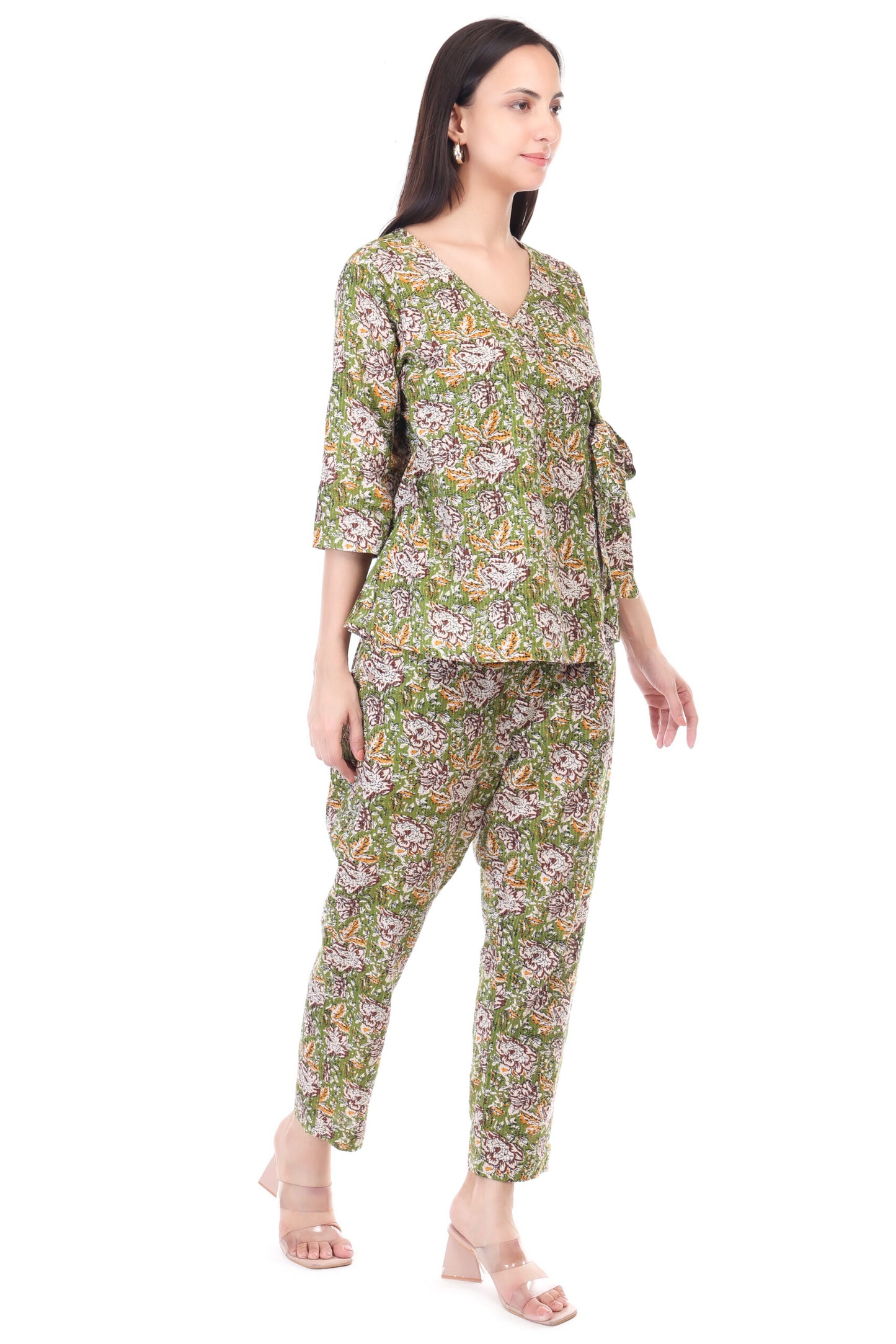 Handblock cotton coord set