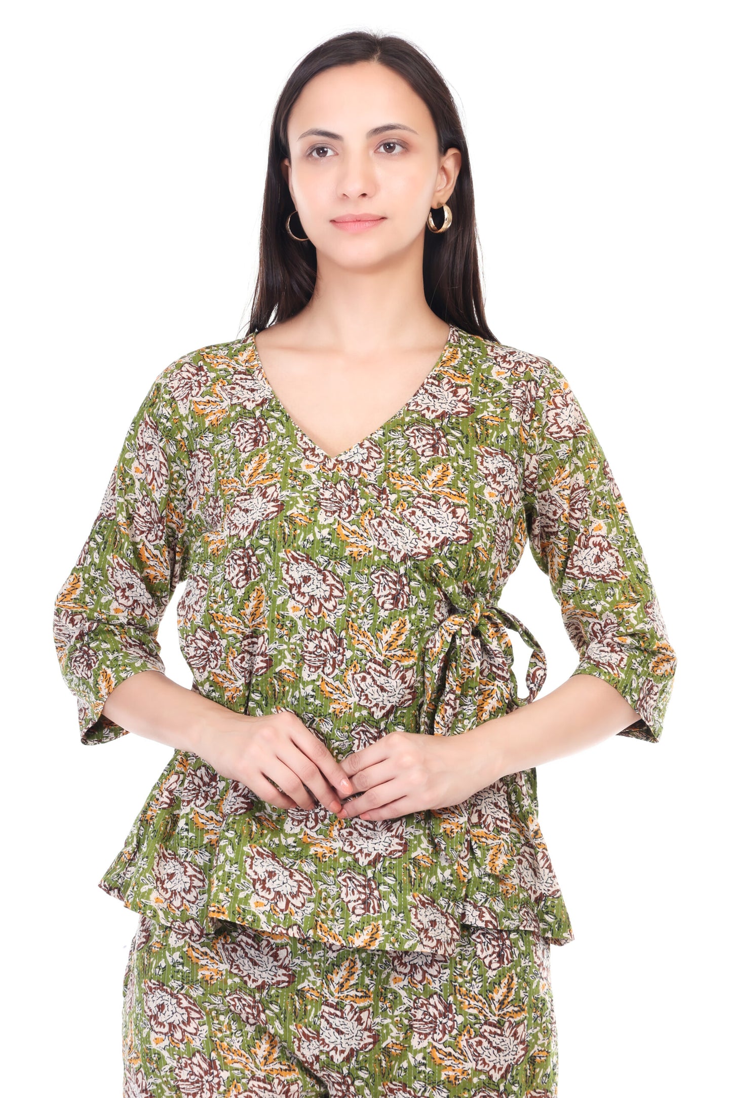 Handblock cotton coord set