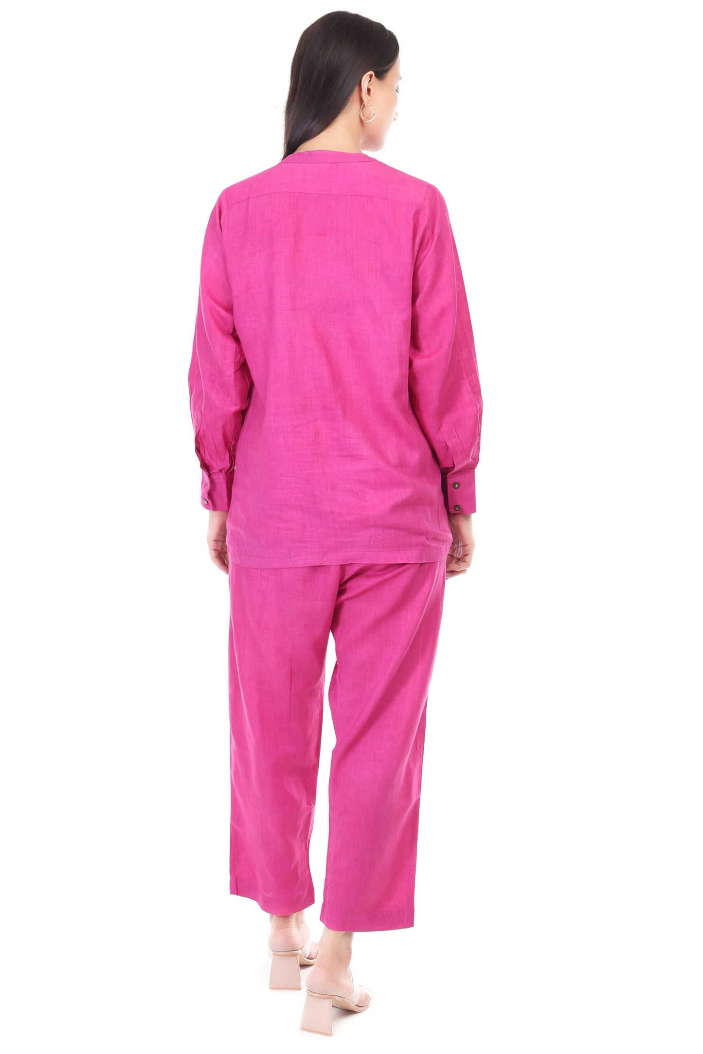 Magenta cotton coord set