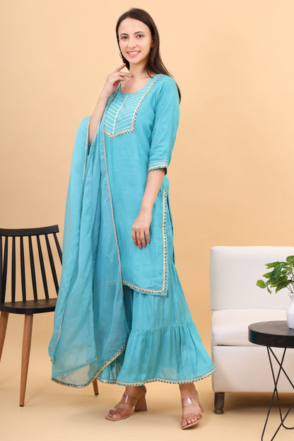 Dola Silk Kurta Set with Dupatta