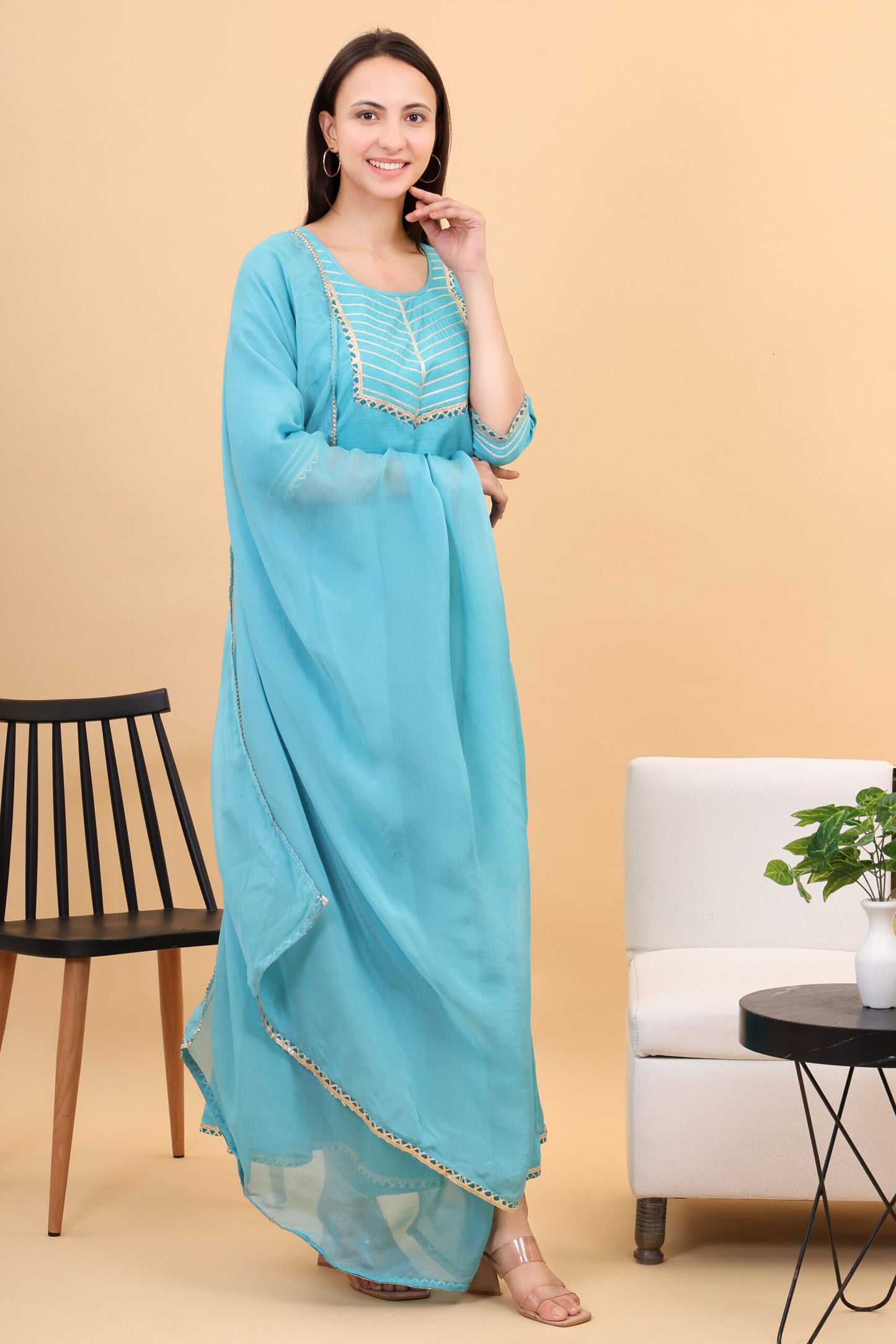 Dola Silk Kurta Set with Dupatta