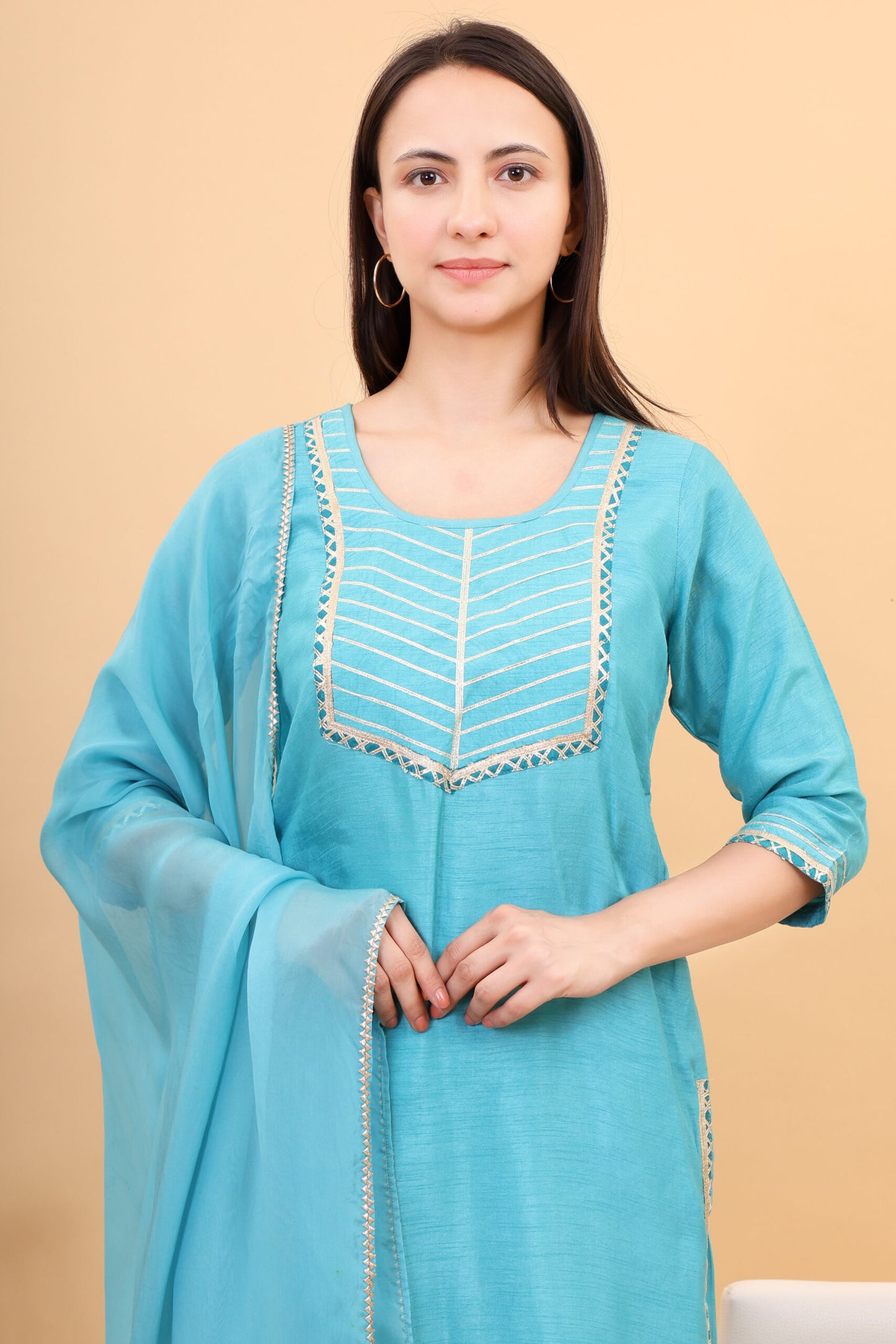 Dola Silk Kurta Set with Dupatta
