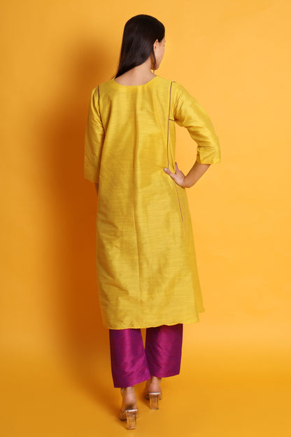 Silk A-Line Kurta set