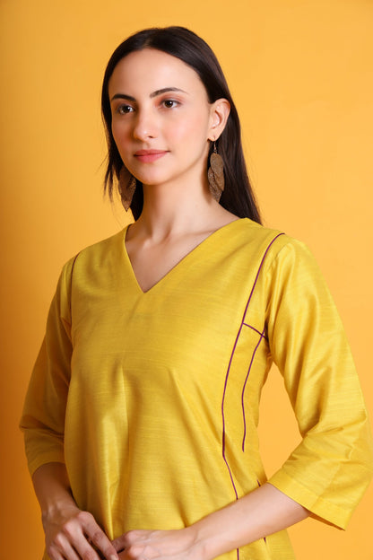 Silk A-Line Kurta set