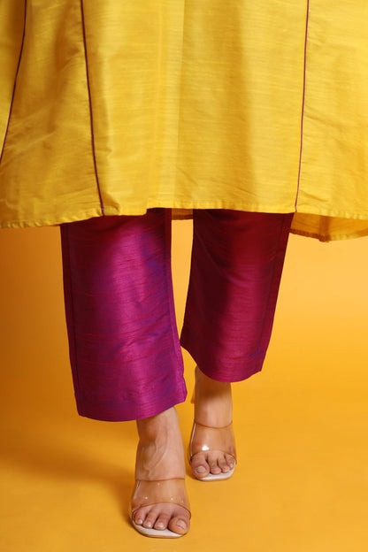 Silk A-Line Kurta set