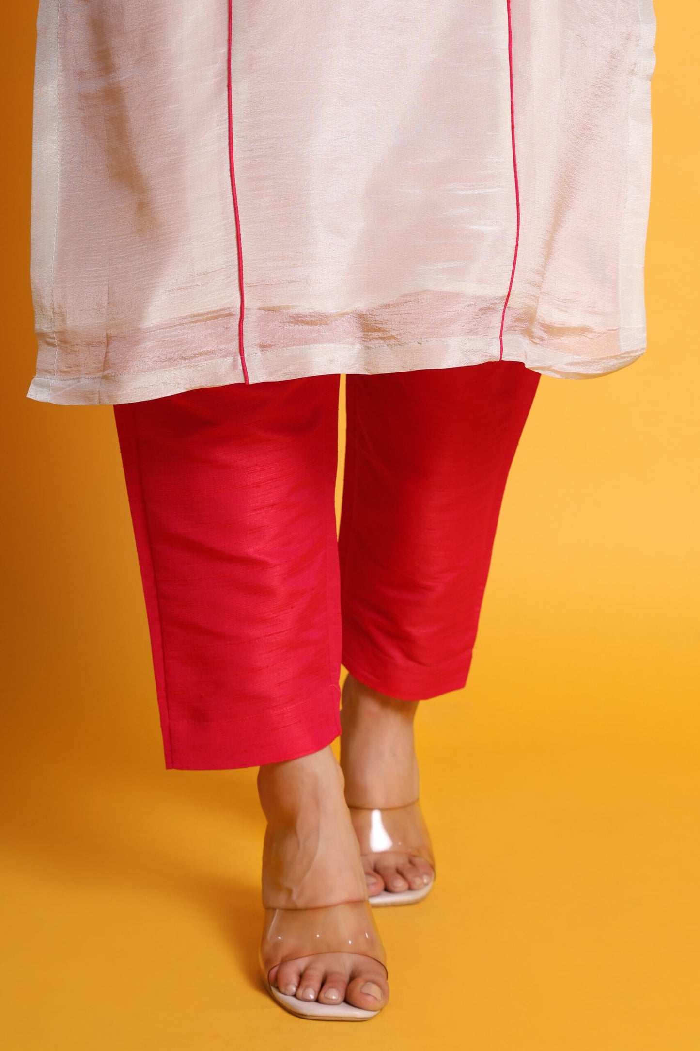Tissue Silk Kurta with Raw Silk Pant