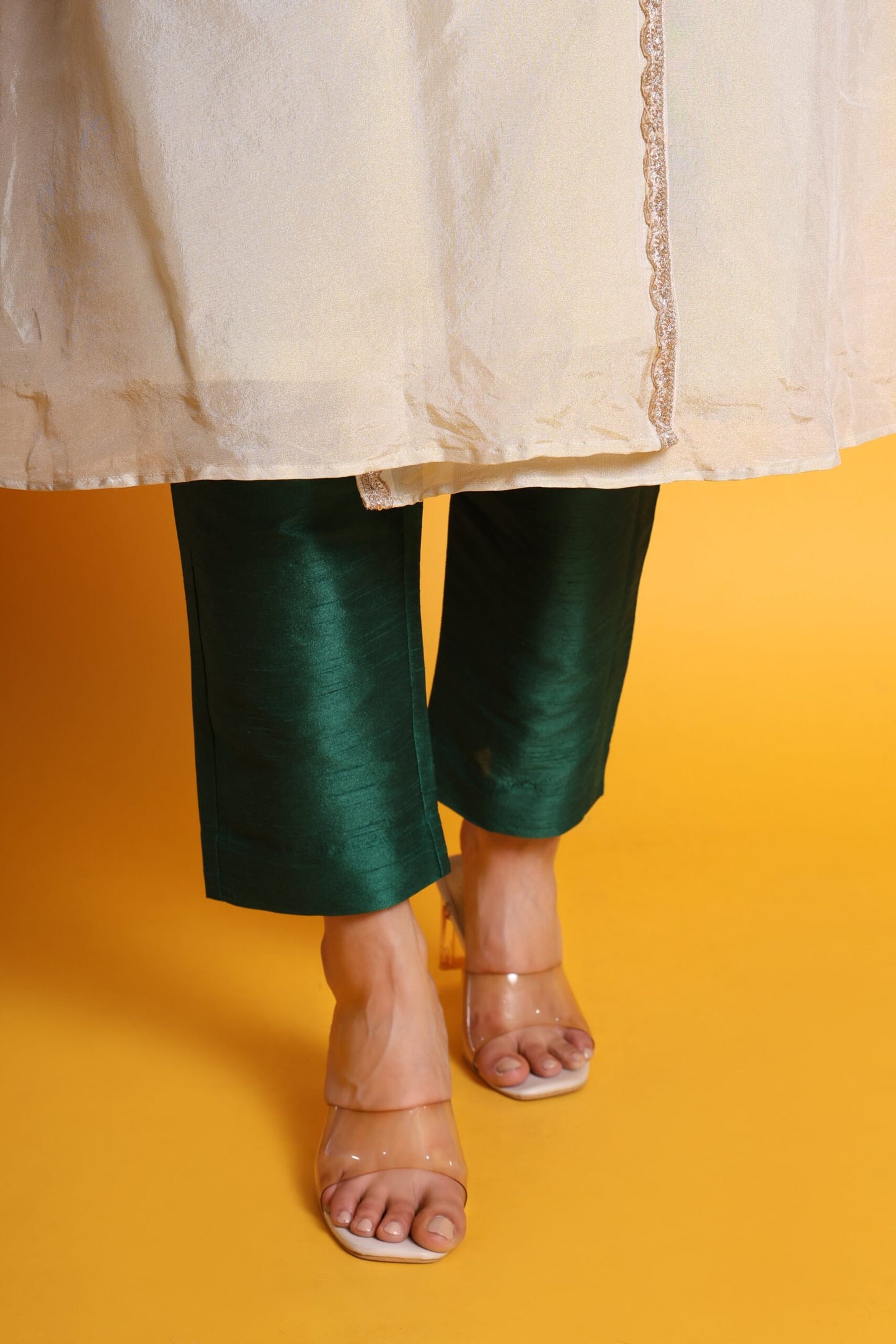 Tissue Silk Kurta with Raw Silk Pant