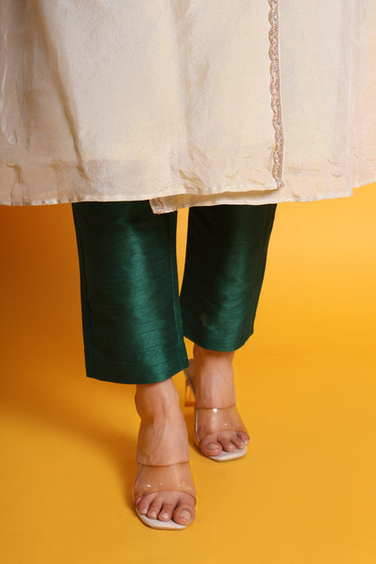 Tissue Silk Kurta with Raw Silk Pant