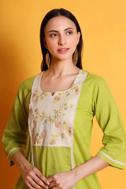 Cambric Cotton Kurta Set