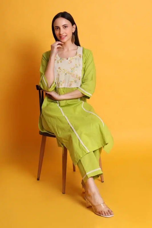 Cambric Cotton Kurta Set