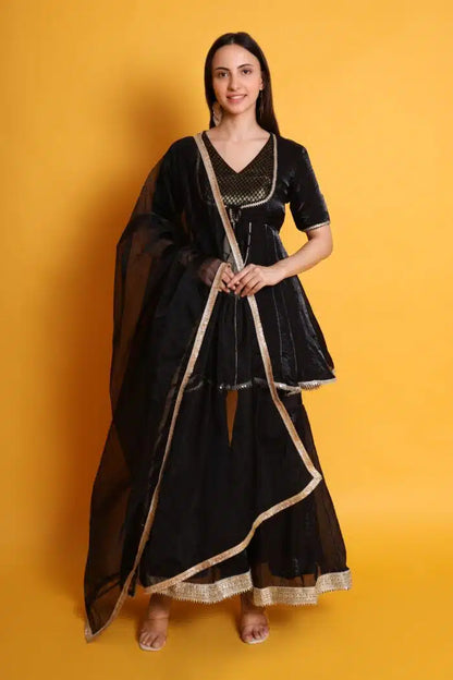 Tissue Organza Sharara Set with Organza Dupatta