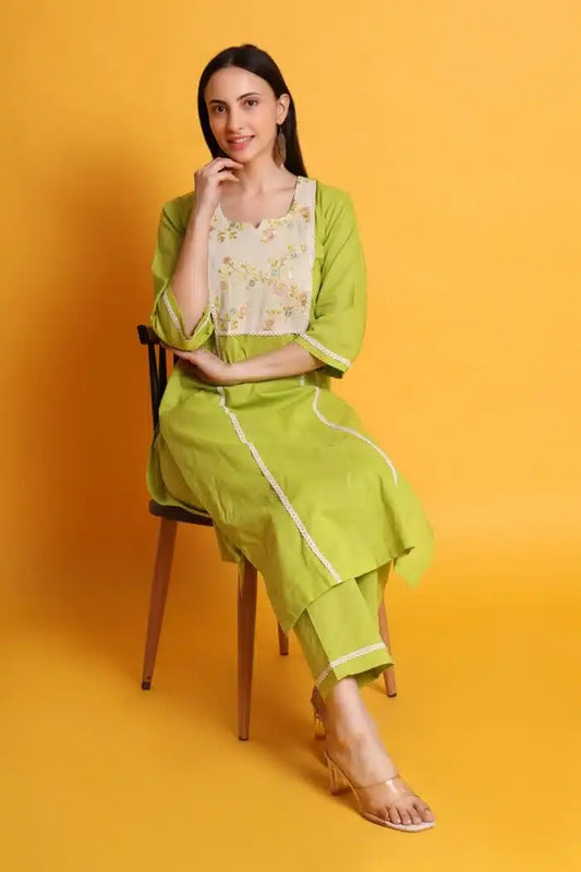 Cambric Cotton Kurta Set