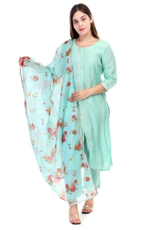 Dola silk kurta set with Dupatta - XS