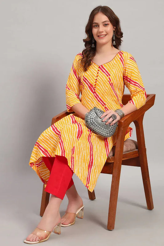 Hand Block Print Cotton Kurta Set