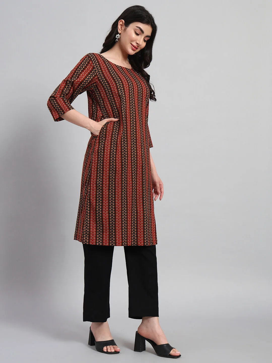 Kalamkari Straight Cotton Kurta Set