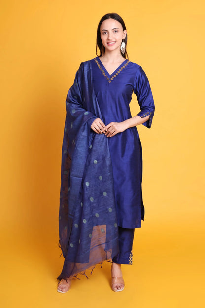 Silk Kurta Set with Silk Dupatta