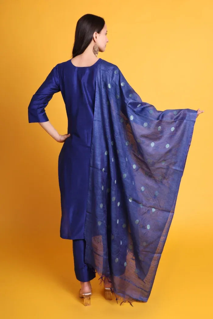 Silk Kurta Set with Silk Dupatta