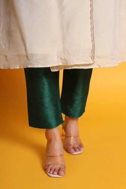 Tissue Silk Kurta with Raw Silk Pant