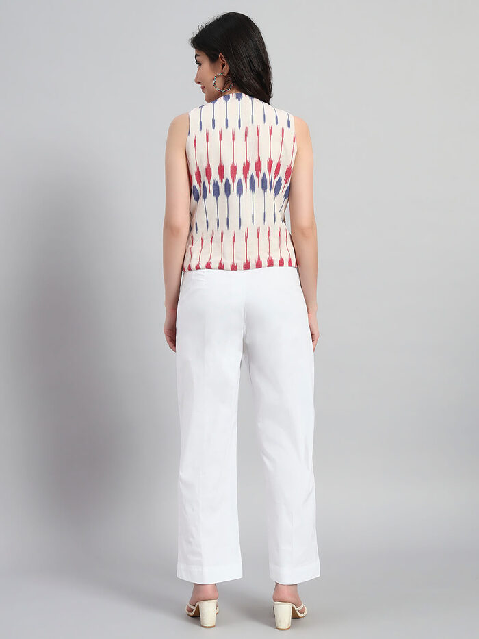 Cotton Ikat Basket Top with Pant - Image 5