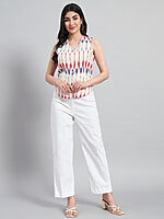 Cotton Ikat Basket Top with Pant - Image 3