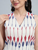 Cotton Ikat Basket Top with Pant - Image 6