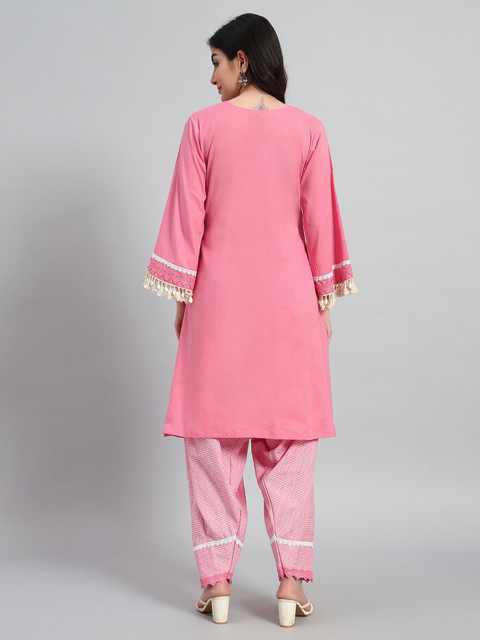 Cambric Cotton kurta with Farsi Salwar - Image 5