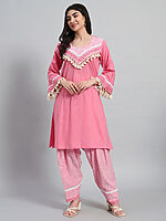 Cambric Cotton kurta with Farsi Salwar - Image 2