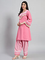 Cambric Cotton kurta with Farsi Salwar - Image 3