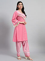 Cambric Cotton kurta with Farsi Salwar - Image 4