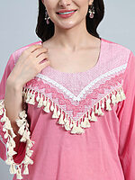 Cambric Cotton kurta with Farsi Salwar - Image 6