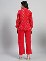 Ikat Cotton Coat Top with Pant - Image 5