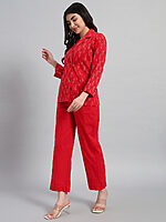 Ikat Cotton Coat Top with Pant - Image 3