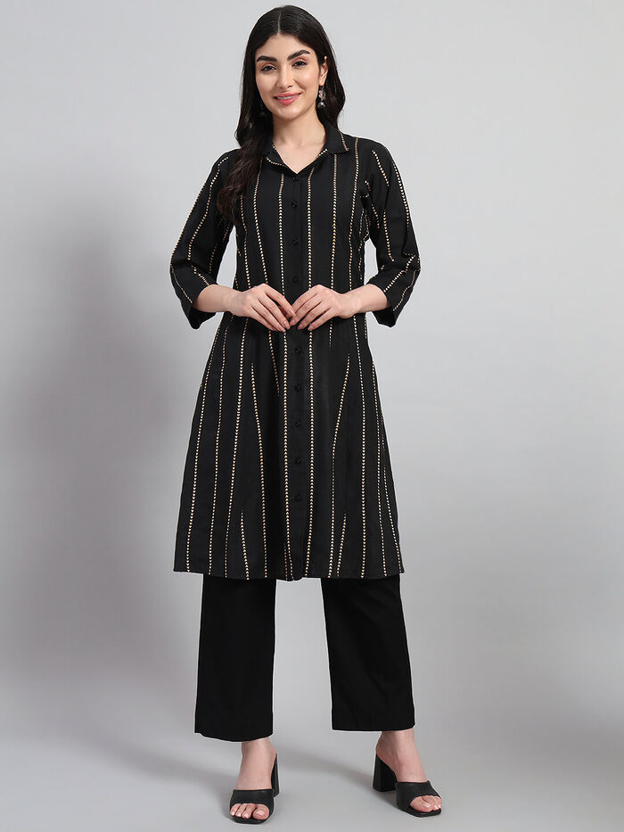 Cotton A-Line Kurta Set - Image 2