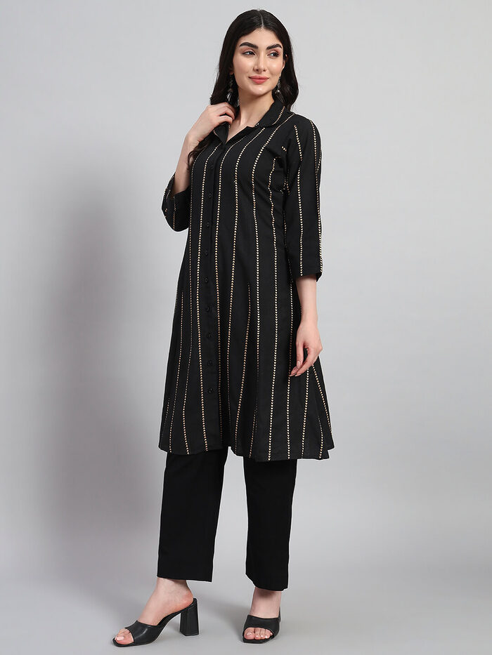Cotton A-Line Kurta Set - Image 4