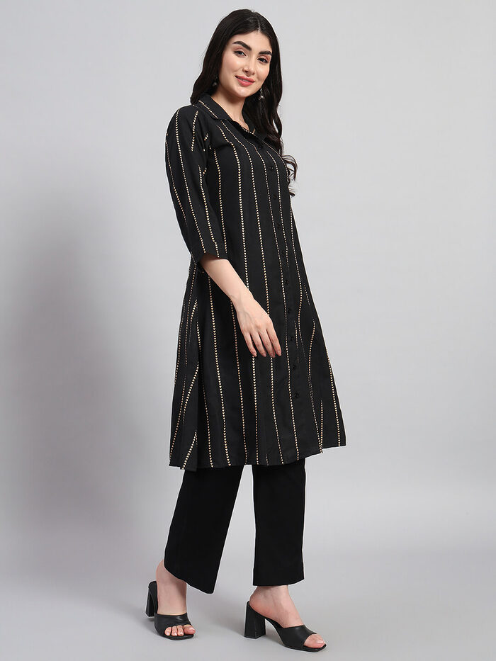 Cotton A-Line Kurta Set - Image 3