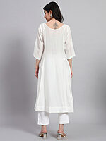 Muslin Cotton Gethered Kurta Set - Image 5